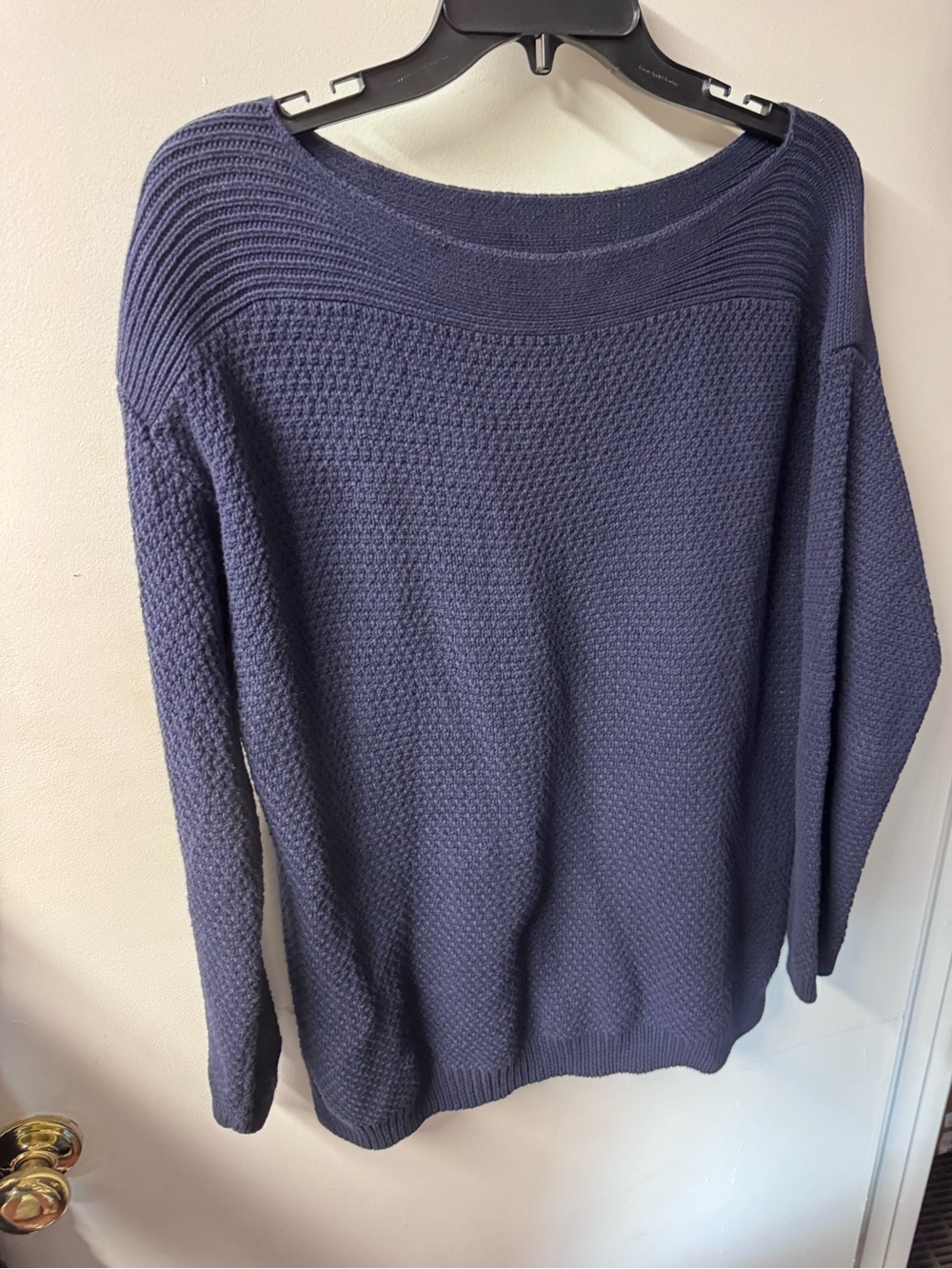 Ralph Lauren Navy Textured Scoopneck Sweater